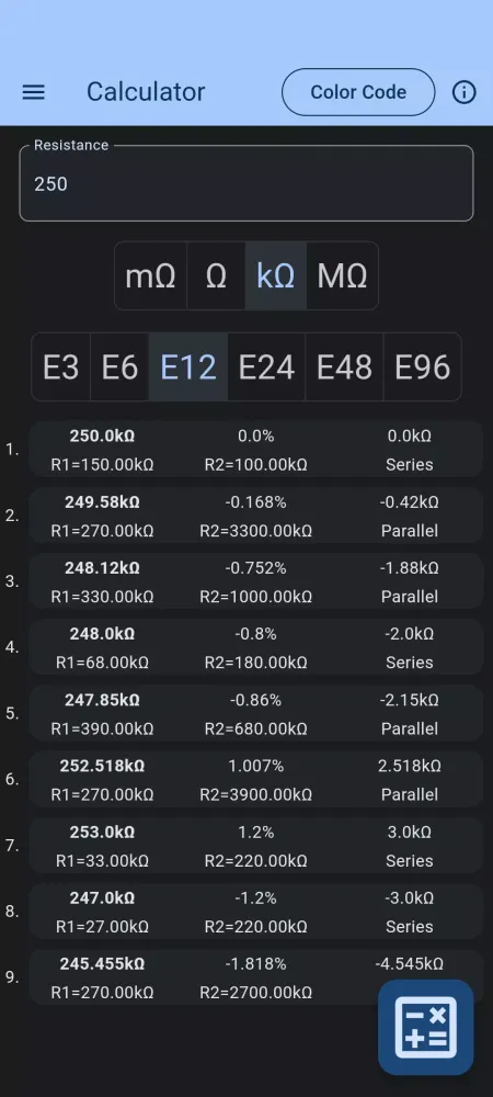 Resistor Finder 스크린샷