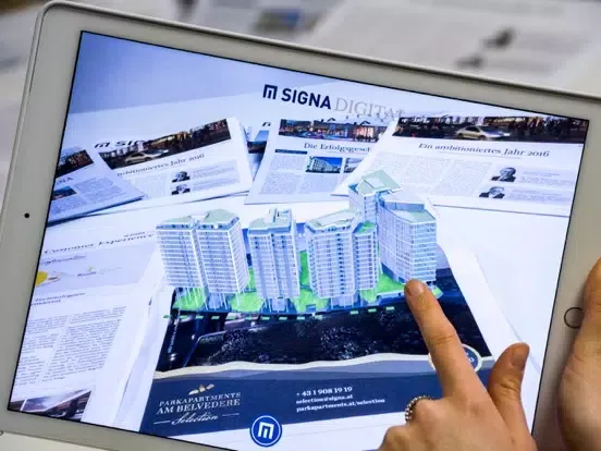 Ảnh chụp màn hình của SIGNA Digital iPad 