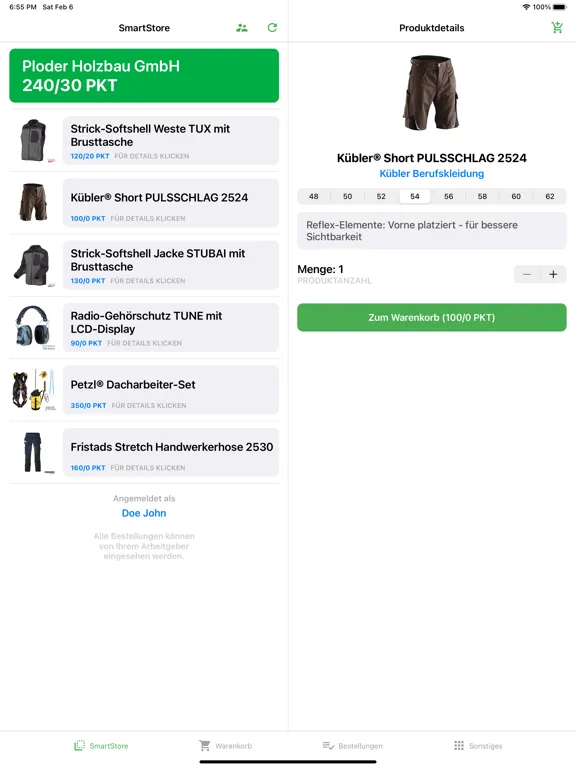 workwear4you SmartStore iPad  سکرین شاٹس