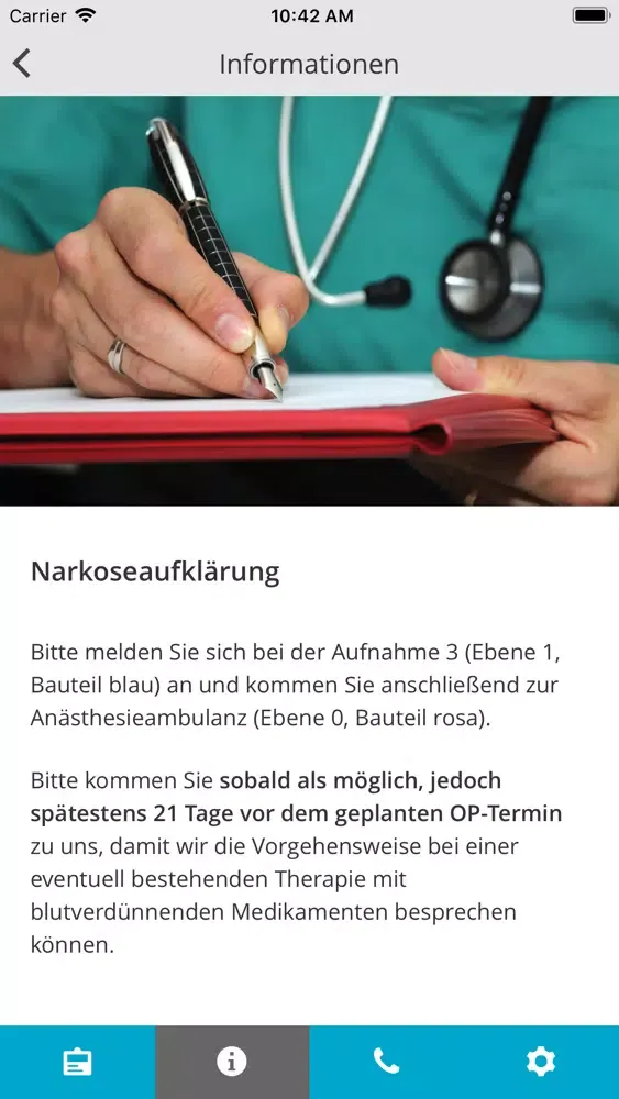 Captures d'écran de BHS Ried Patienten App