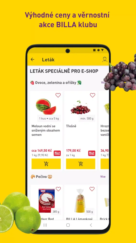 BILLA e-shop Screenshots