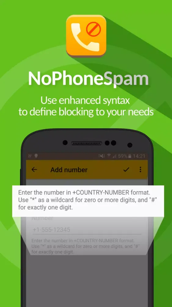 Captures d'écran de NoPhoneSpam