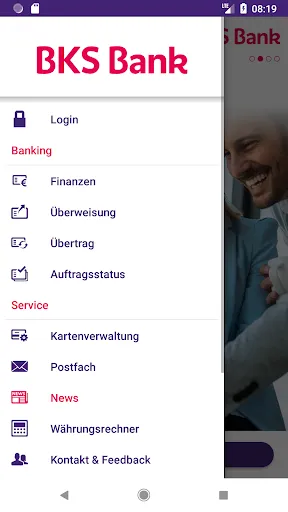 Tangkapan skrin BKS Bank Österreich