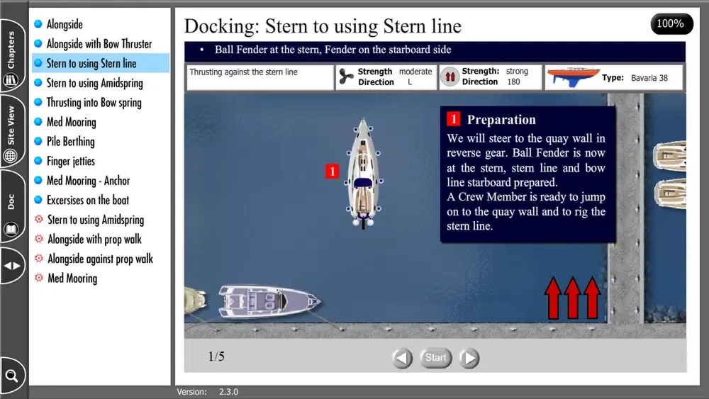 Zrzuty ekranu Boat Docking Course - Monohull