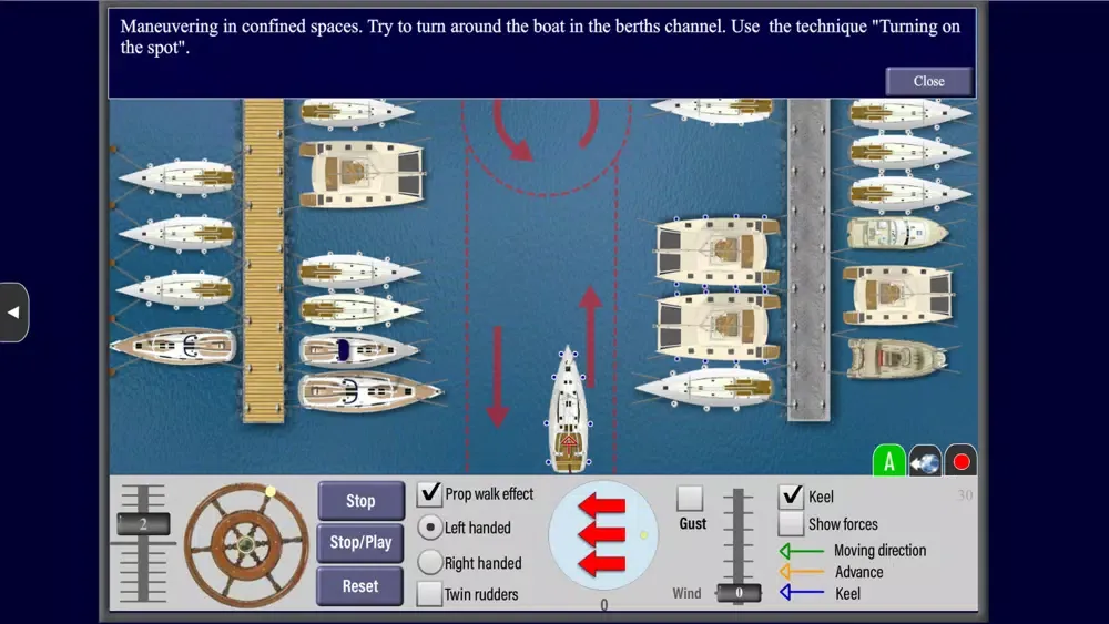 Zrzuty ekranu Boat Docking Course - Monohull