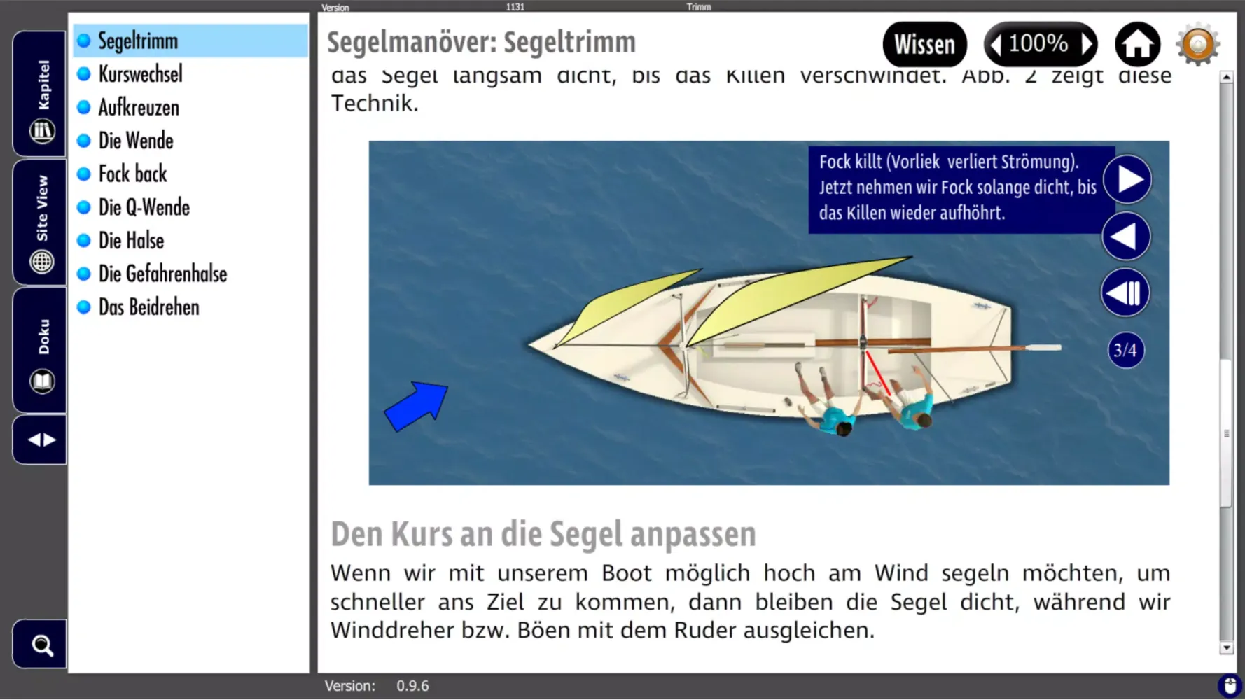Capturas de tela do Segelschein Binnen (A-Schein)