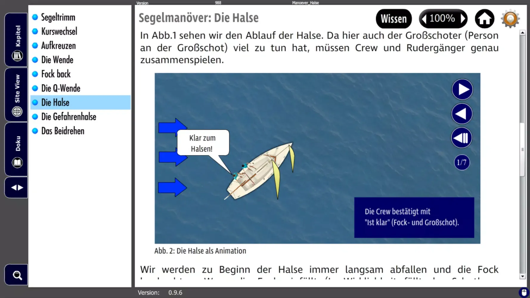 Capturas de tela do Segelschein Binnen (A-Schein)