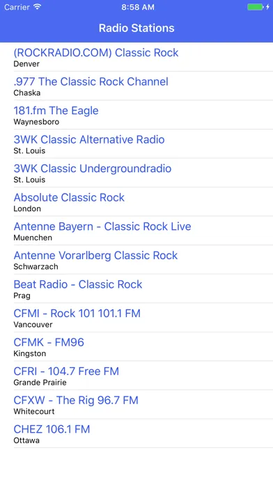 Radio Channel Classic Rock FM Online Streaming应用截图