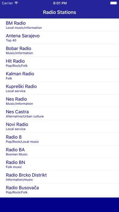 Radio Bosnia FM - Streaming and listen to live online music, news show and Bosnian Hercegovina charts muzika Screenshots