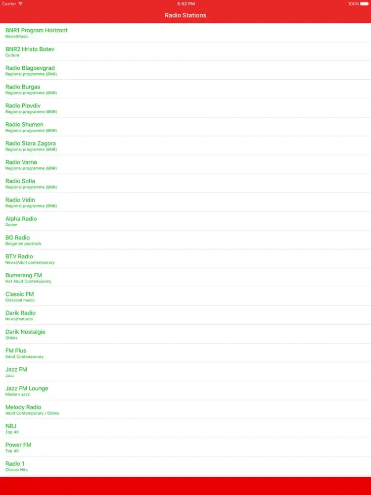 Radio Channel Bulgaria FM Online Streaming Pro iPad  Screenshots