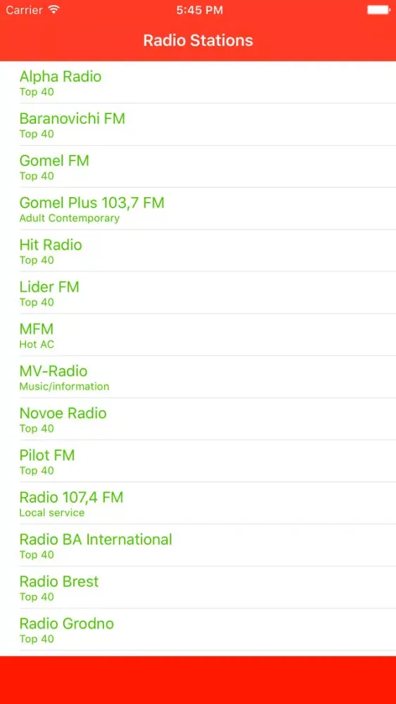 Radio Belarus FM - Stream and listen to live online music from your favorite Byelorussian радыё station and channel with the best audio player应用截图