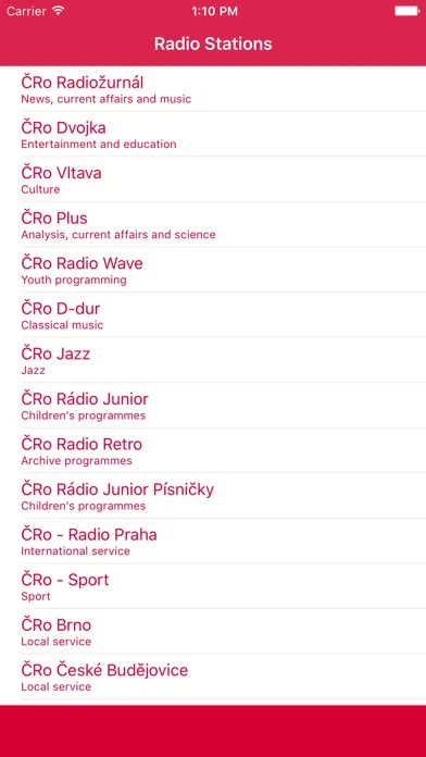 Capturas de pantalla de Radio Czechia FM - Streaming and listen to live online music and Czech Republic news show