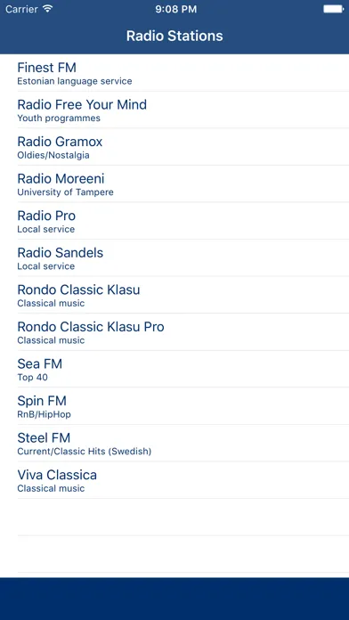 Radio Finland FM - Streaming and listen to live online music, news show and Finnish charts musiikki Screenshots