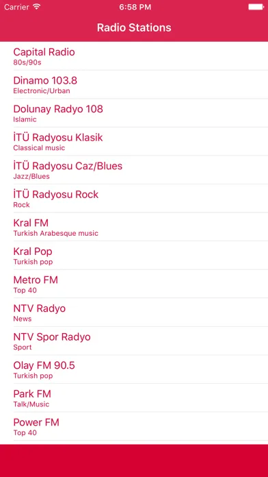 Radio Turkey FM - Streaming and listen to live Turkish online music and news show应用截图