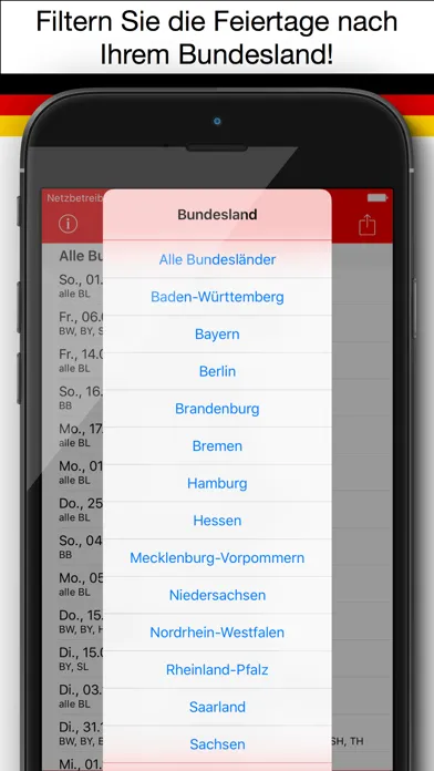 Screenshot di Feiertag Kalender Deutschland 2016