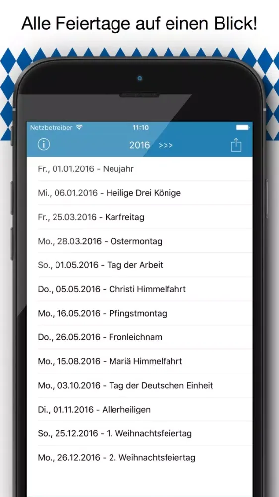 Feiertag Kalender Bayern स्क्रीनशॉट