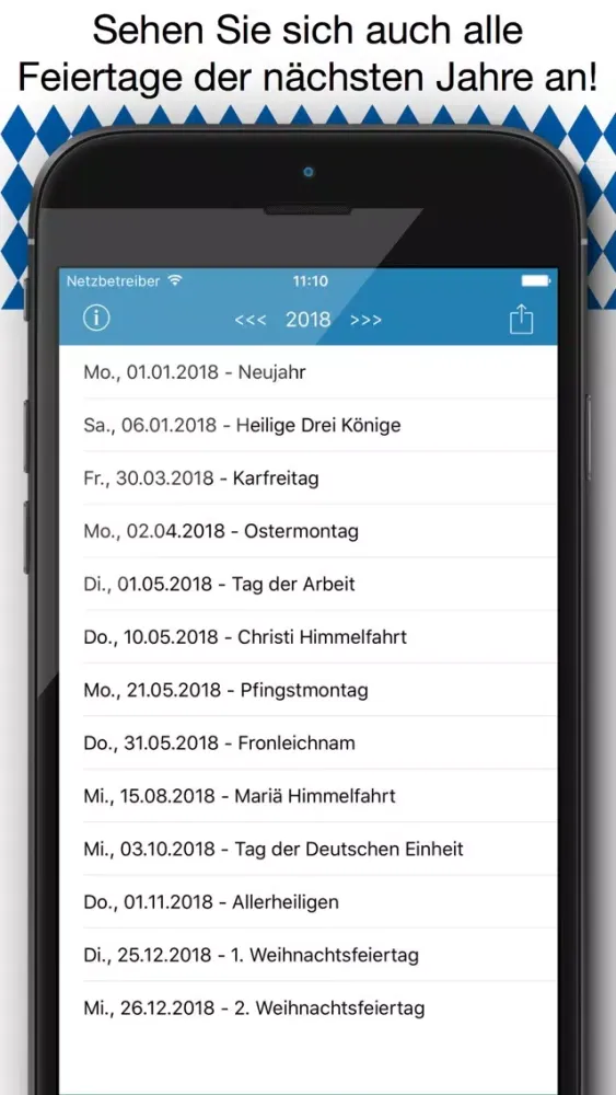 Feiertag Kalender Bayern स्क्रीनशॉट