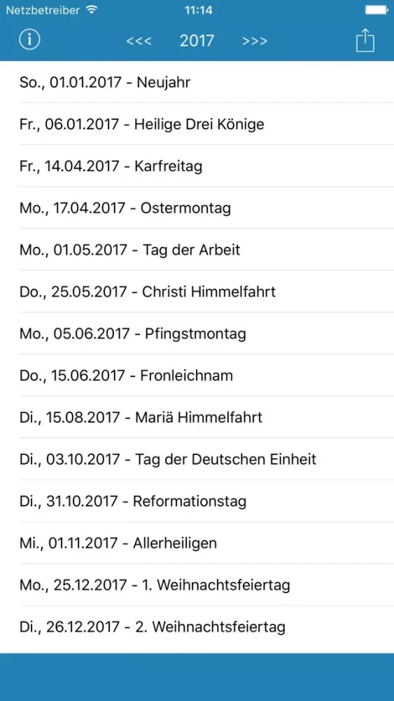 Feiertag Kalender Bayern स्क्रीनशॉट