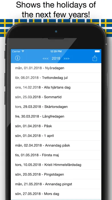 Svenska Helgdagar - Kalender 2016 i Sverige för Semester och Lov Planering Ekran Görüntüleri