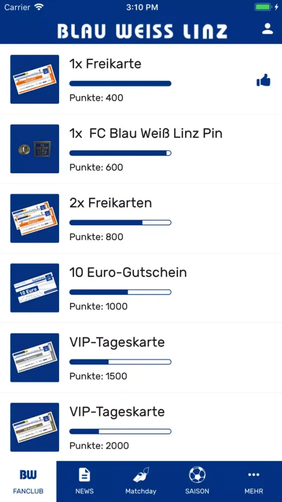 Screenshot di Blau Weiß Linz