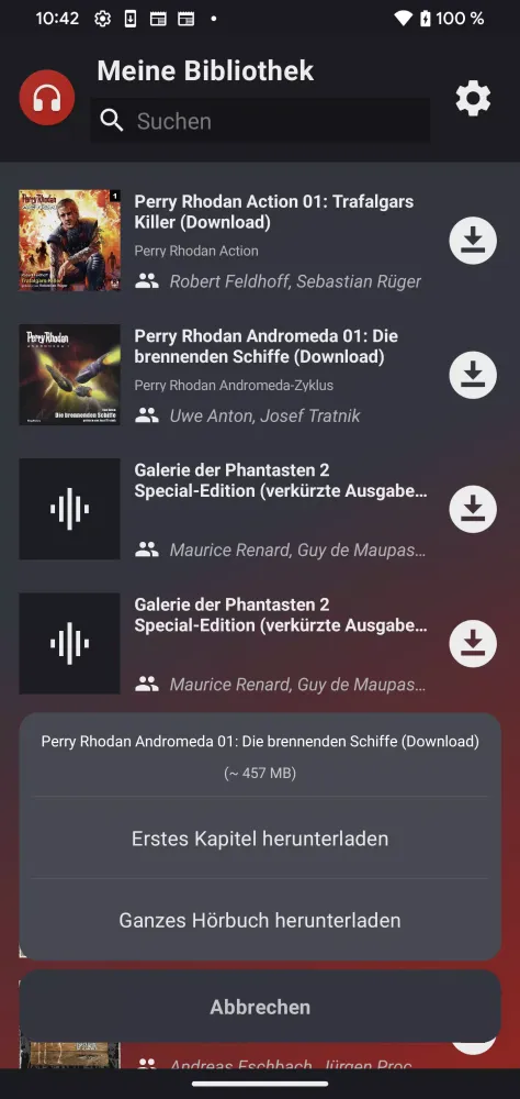 Tangkapan layar AUDIAMO Audiobook Player
