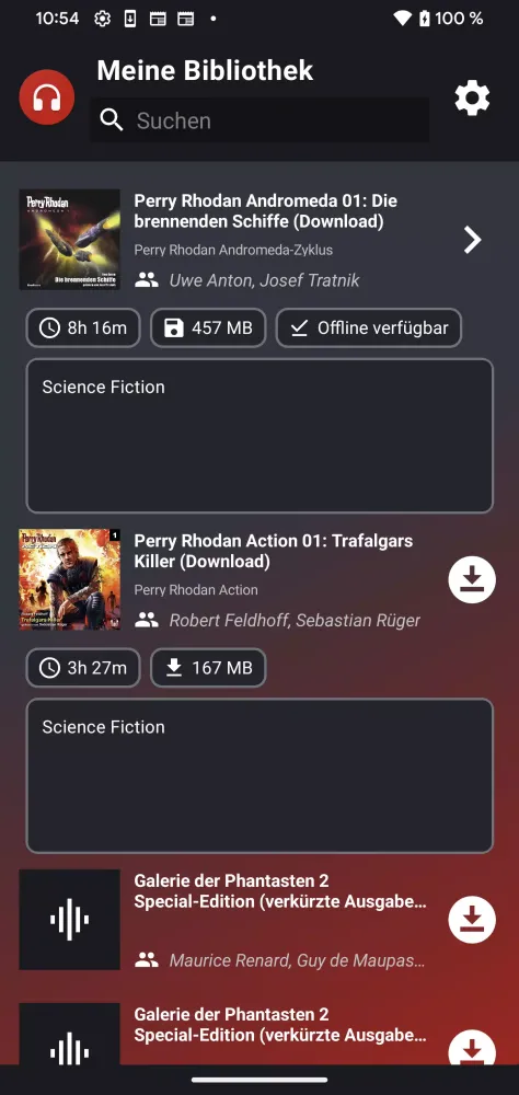 Tangkapan layar AUDIAMO Audiobook Player