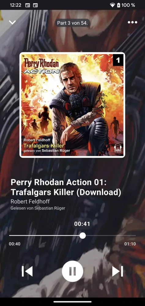 Tangkapan layar AUDIAMO Audiobook Player