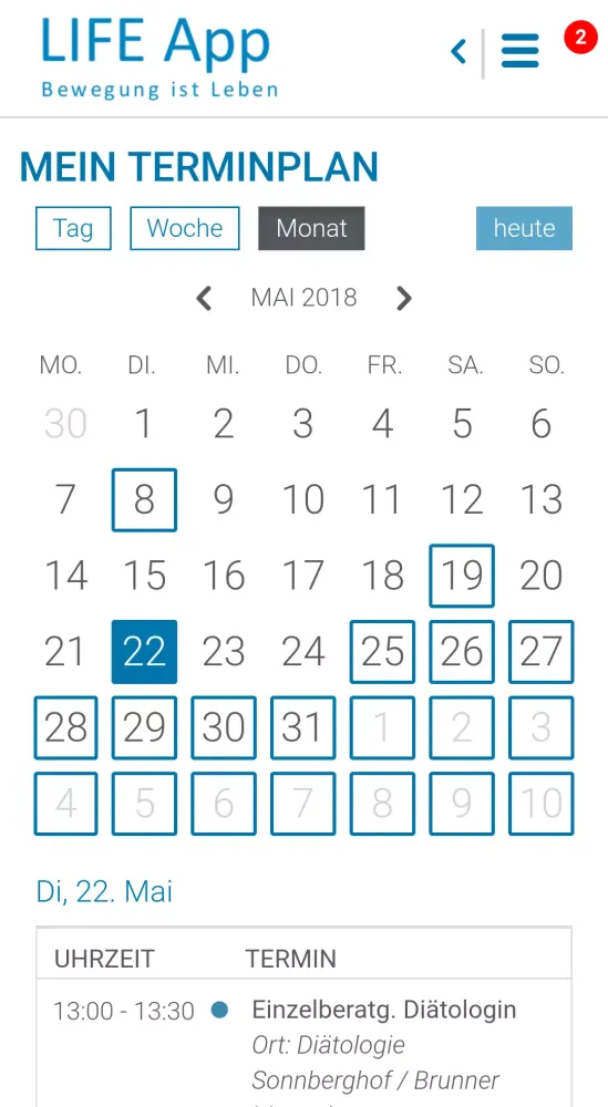 LIFE App Screenshots