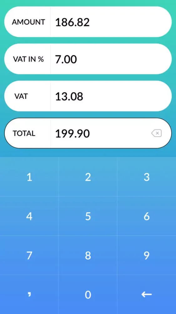 Captures d'écran de Free VAT / TAX Calculator