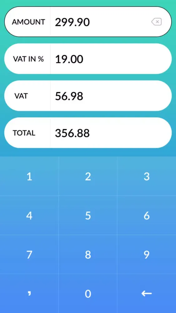 Captures d'écran de Free VAT / TAX Calculator