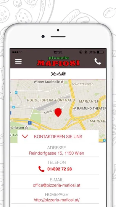 Tangkapan layar Pizzeria Mafiosi