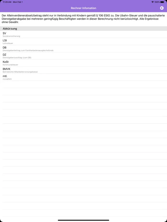 تصاویر Brutto/Netto Rechner iPad 