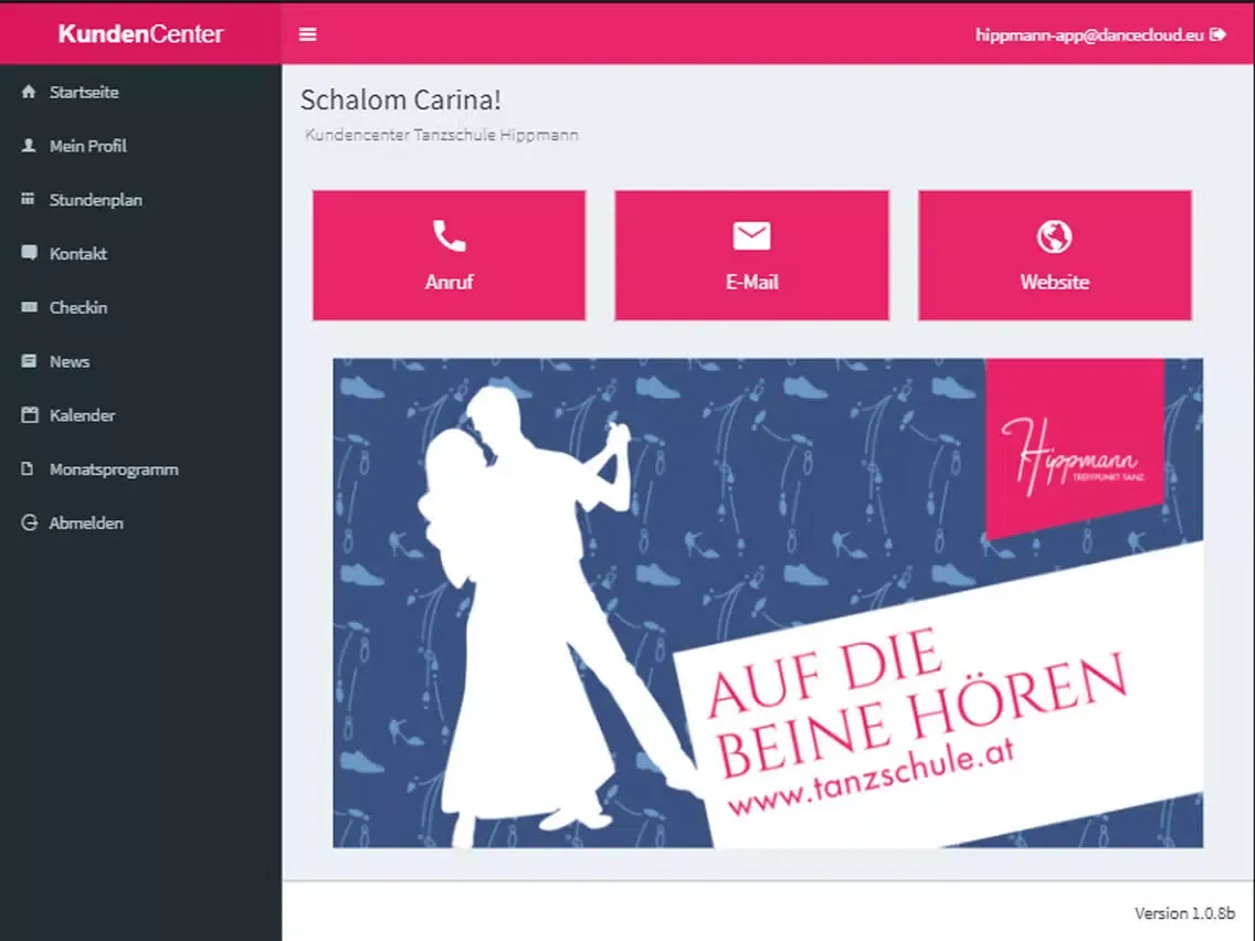 Tanzschule Hippmann iPad  스크린샷