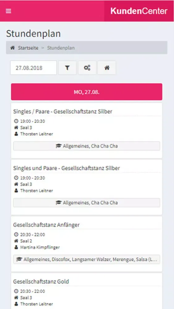 Tanzschule Hippmann 스크린샷