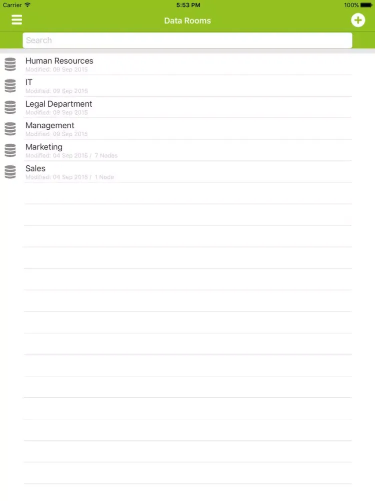 Zrzuty ekranu Secure Data Exchange iPad 