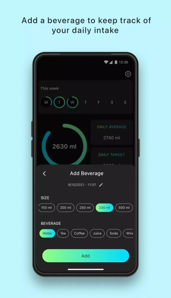 Tangkapan layar Drink Water Reminder & Tracker