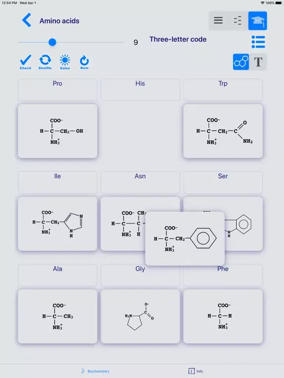 Tangkapan layar Biochemistry One iPad 