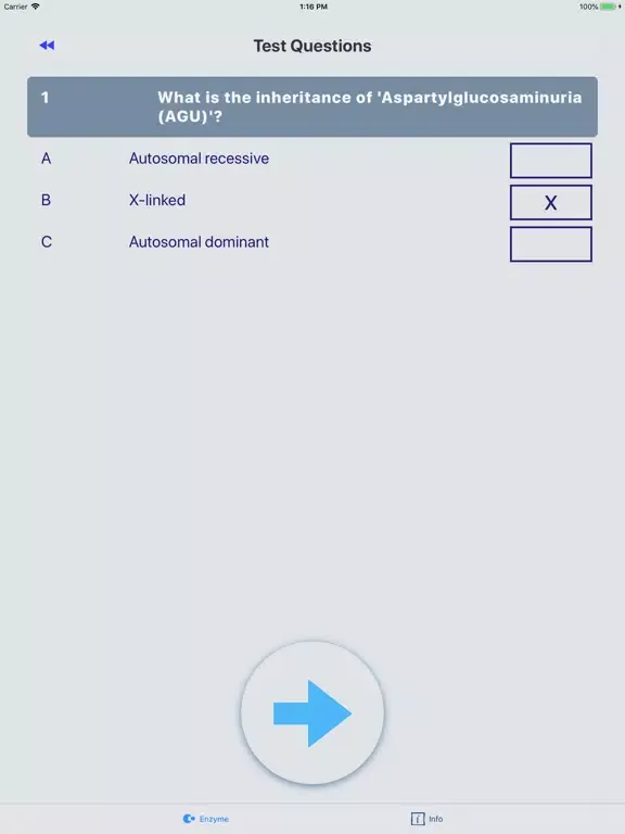 Enzyme Defects iPad  Screenshots