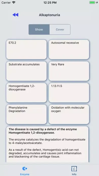 Enzyme Defects Screenshots