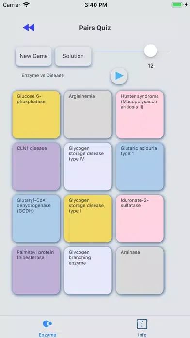 Enzyme Defects Screenshots