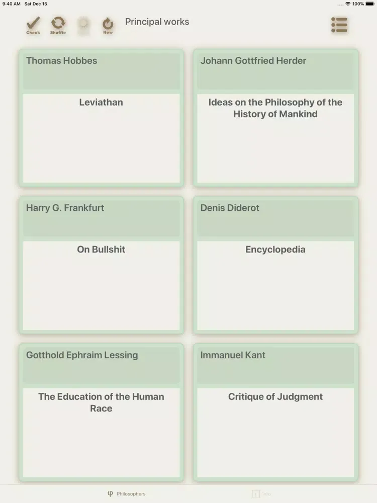Thinkers iPad  Screenshots