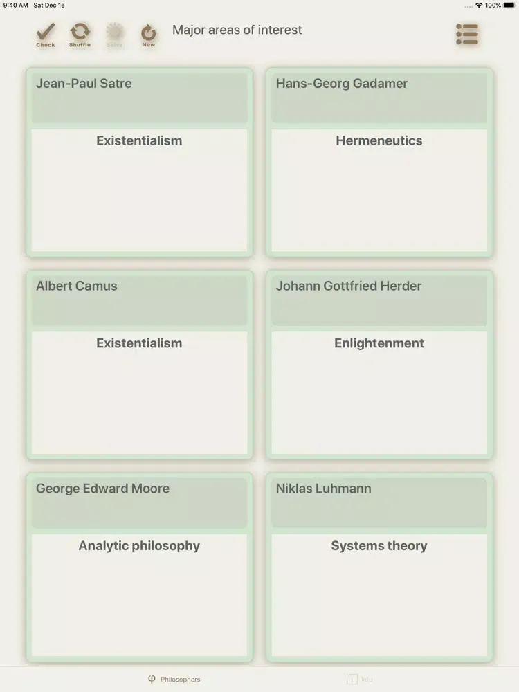 Thinkers iPad  Screenshots