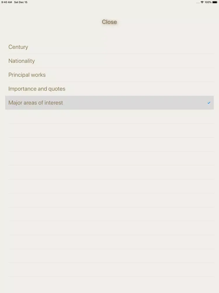 Thinkers iPad  Screenshots
