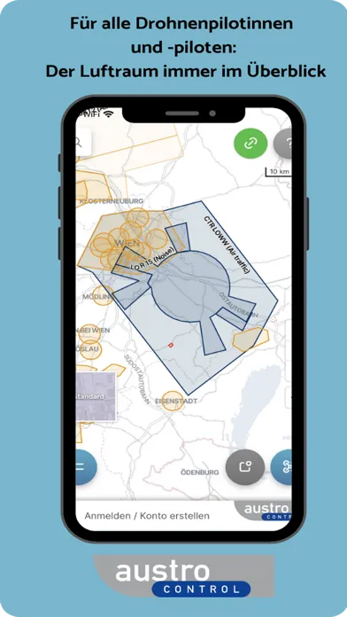 Screenshot di Austro Control Dronespace