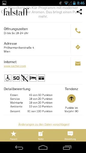 Restaurantguide Falstaff Screenshots