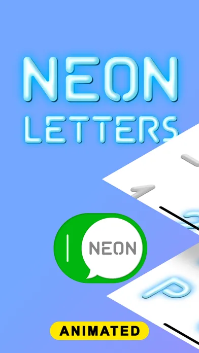 Neon Letters Stickers Animated Ekran Görüntüleri