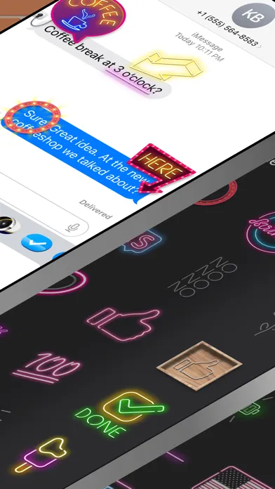 Neon Stickers Animated Signs 스크린샷