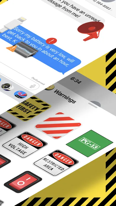 Tangkapan layar Warning & Notification Sticker