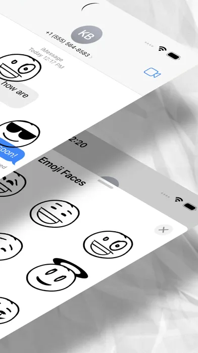 Doodle Emoji Stickers Faces應用截圖