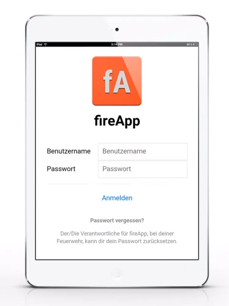 ภาพหน้าจอของ fireApp iPad 
